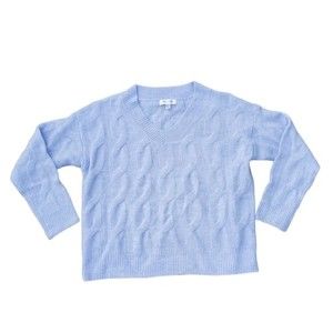She + Sky Periwinkle V-neck Sweater